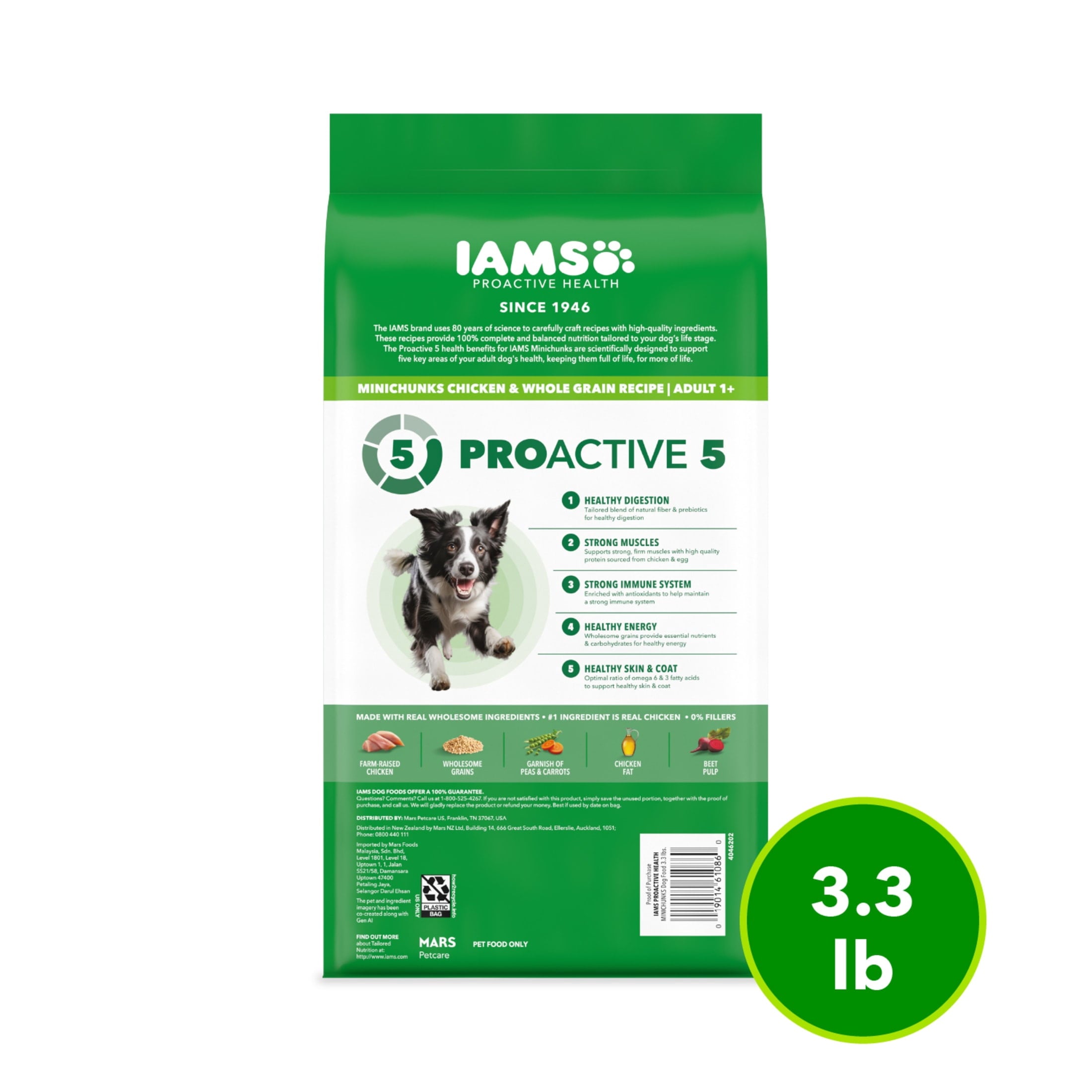 IAMS Proactive Health Adult Minichunks Dog Food Dry Recipe - 3.3 lb.