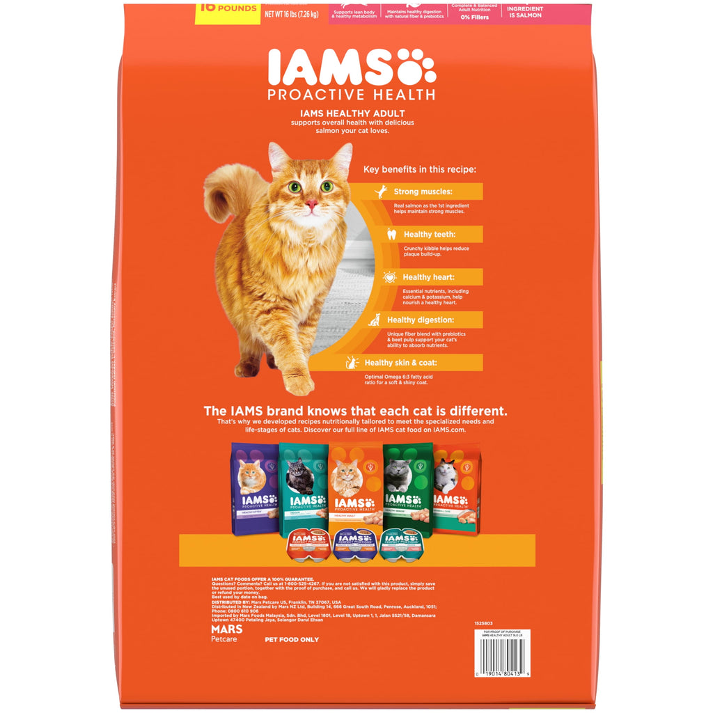 Iams Proactive Health Salmon Dry Cat Food - 16 Lb Bag