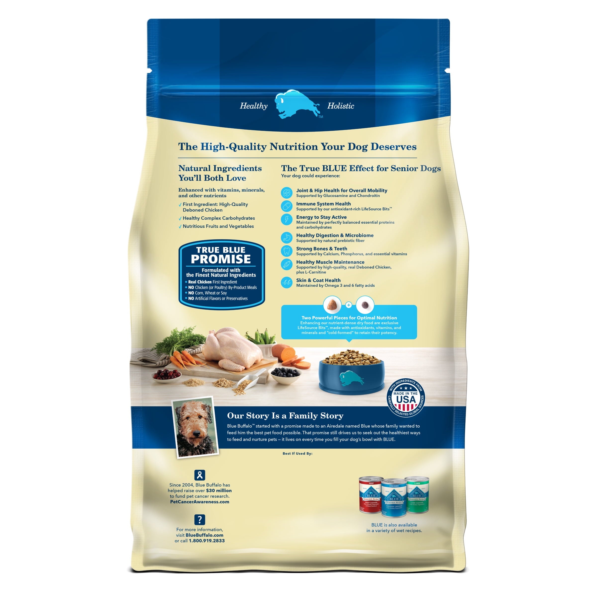 Blue Buffalo Life Protection Formula Senior Dry Dog Food - Chicken & Brown Rice, 5lbs.