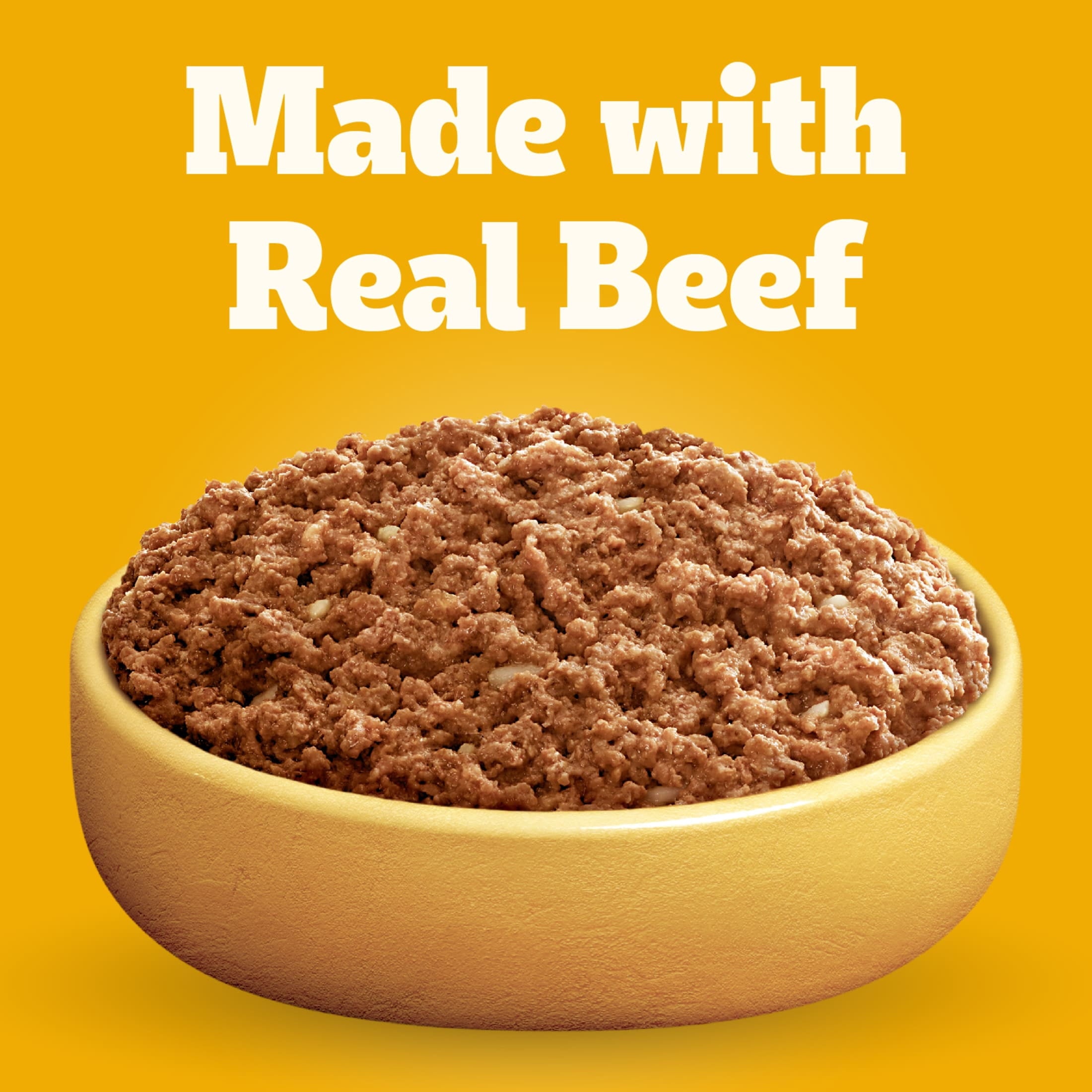 Pedigree Chopped Ground Dinner Beef - Bacon & Cheese Flavors Adult Soft Wet Dog Food, 3.5 Oz Pouches - 12-Pack