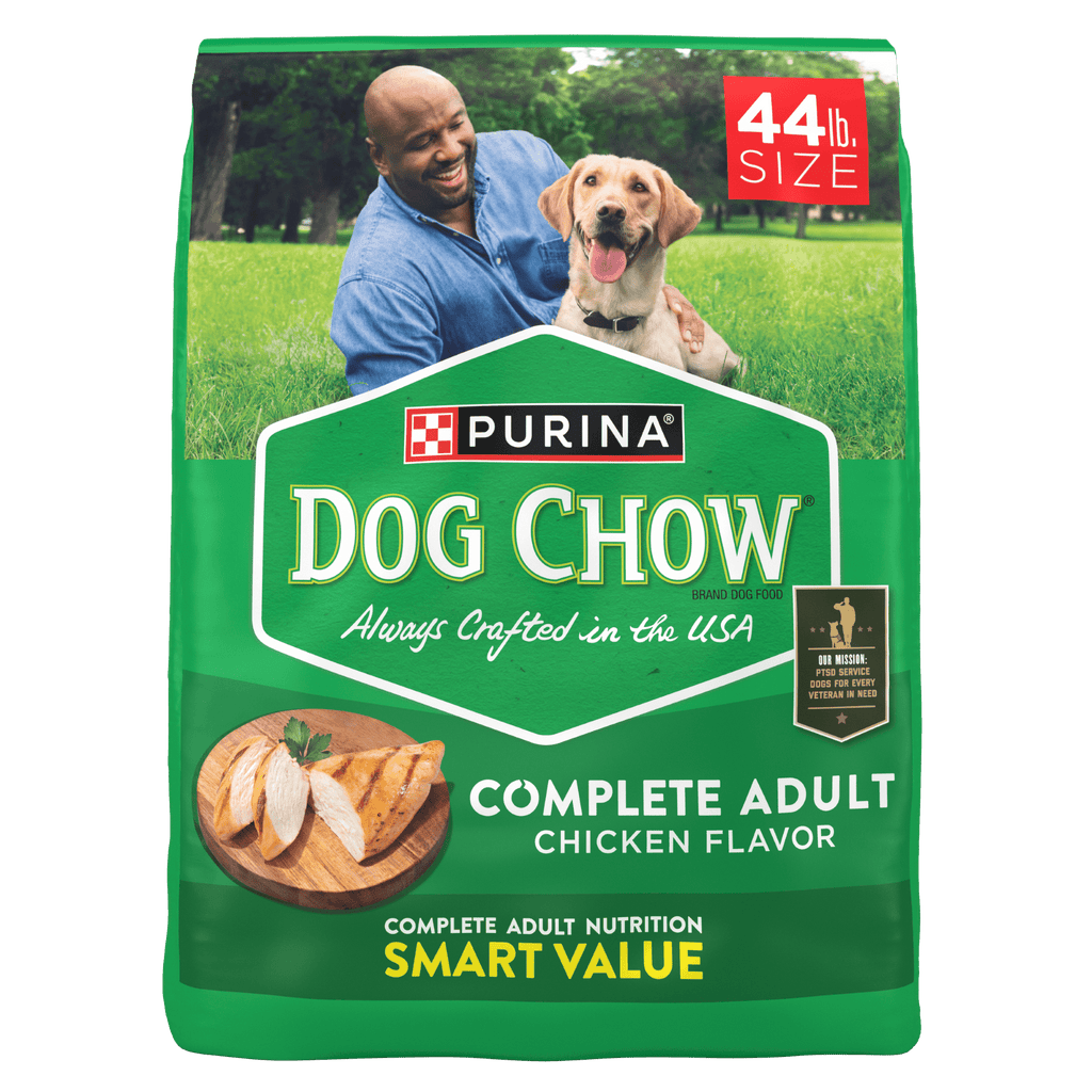 Purina Dog Chow Complete - Dry Dog Food for Adult Dogs High Protein, Real Chicken, 44 lb Bag - 2-Pack